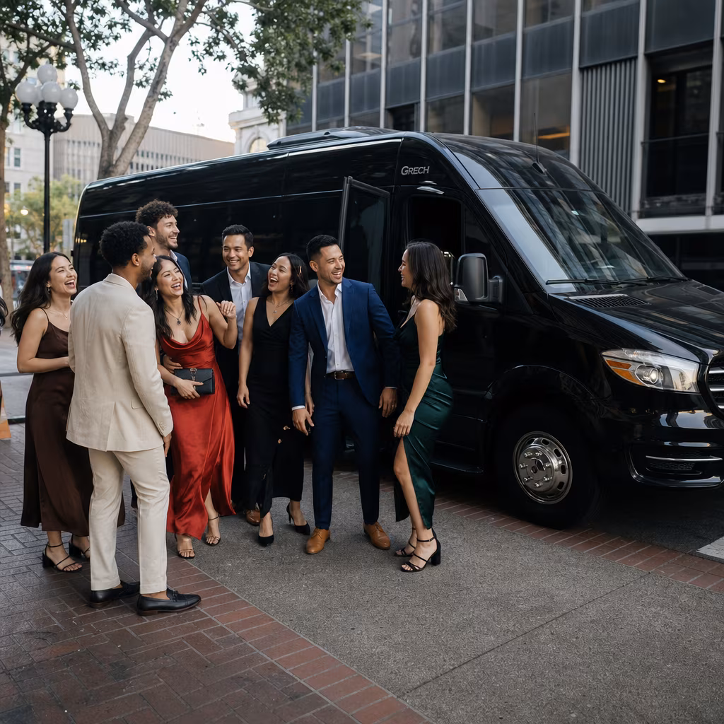Bachelor and bachelorette party bus